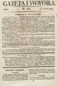 Gazeta Lwowska. 1839, nr 150