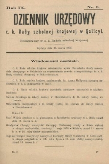 Dziennik Urzędowy c. k. Rady szkolnej krajowej w Galicyi. 1905, nr 9