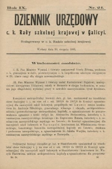 Dziennik Urzędowy c. k. Rady szkolnej krajowej w Galicyi. 1905, nr 24