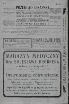 Przegląd Lekarski oraz Czasopismo Lekarskie. 1917, nr 1