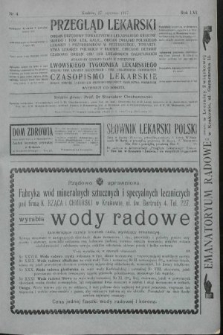 Przegląd Lekarski oraz Czasopismo Lekarskie. 1917, nr 4