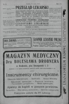 Przegląd Lekarski oraz Czasopismo Lekarskie. 1917, nr 11