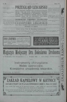 Przegląd Lekarski oraz Czasopismo Lekarskie. 1917, nr 18