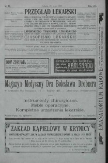 Przegląd Lekarski oraz Czasopismo Lekarskie. 1917, nr 20