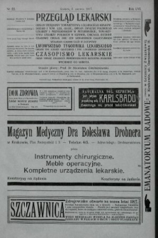 Przegląd Lekarski oraz Czasopismo Lekarskie. 1917, nr 22