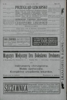 Przegląd Lekarski oraz Czasopismo Lekarskie. 1917, nr 29