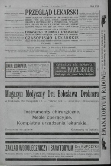 Przegląd Lekarski oraz Czasopismo Lekarskie. 1917, nr 37