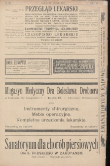 Przegląd Lekarski oraz Czasopismo Lekarskie. 1917, nr 38