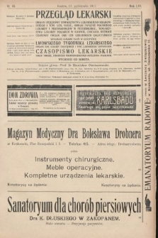 Przegląd Lekarski oraz Czasopismo Lekarskie. 1917, nr 41