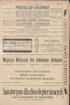 Przegląd Lekarski oraz Czasopismo Lekarskie. 1917, nr 43
