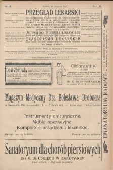 Przegląd Lekarski oraz Czasopismo Lekarskie. 1917, nr 45