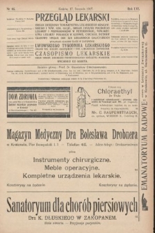 Przegląd Lekarski oraz Czasopismo Lekarskie. 1917, nr 46