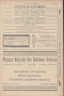 Przegląd Lekarski oraz Czasopismo Lekarskie. 1917, nr 51