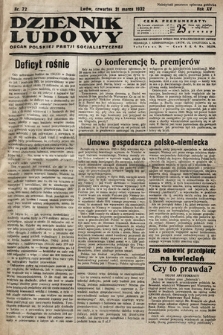 Dziennik Ludowy : organ Polskiej Partij Socjalistycznej. 1932, nr 72