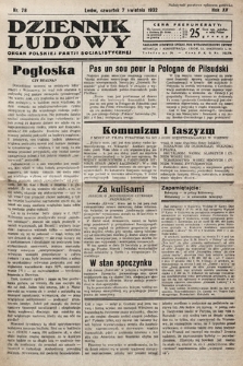 Dziennik Ludowy : organ Polskiej Partij Socjalistycznej. 1932, nr 78