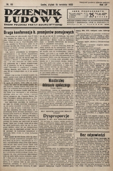 Dziennik Ludowy : organ Polskiej Partij Socjalistycznej. 1932, nr 85