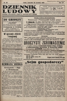 Dziennik Ludowy : organ Polskiej Partij Socjalistycznej. 1932, nr 96