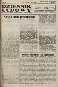 Dziennik Ludowy : organ Polskiej Partij Socjalistycznej. 1932, nr 99