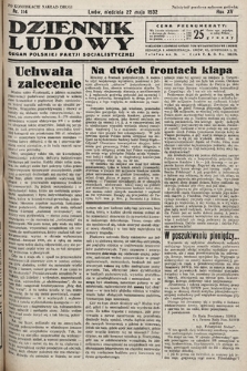 Dziennik Ludowy : organ Polskiej Partij Socjalistycznej. 1932, nr 114