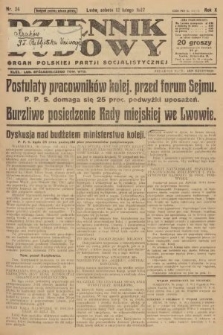 Dziennik Ludowy : organ Polskiej Partji Socjalistycznej. 1927, nr 34