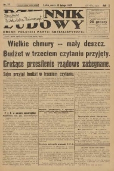 Dziennik Ludowy : organ Polskiej Partji Socjalistycznej. 1927, nr 37