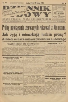 Dziennik Ludowy : organ Polskiej Partji Socjalistycznej. 1927, nr 43