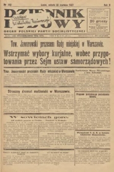 Dziennik Ludowy : organ Polskiej Partji Socjalistycznej. 1927, nr 142