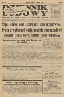 Dziennik Ludowy : organ Polskiej Partji Socjalistycznej. 1927, nr 148