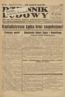 Dziennik Ludowy : organ Polskiej Partji Socjalistycznej. 1927, nr 192