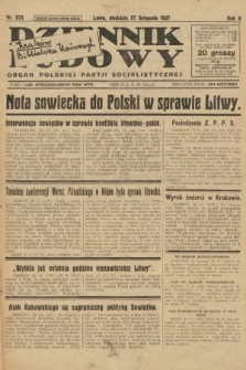 Dziennik Ludowy : organ Polskiej Partji Socjalistycznej. 1927, nr 272