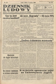 Dziennik Ludowy : organ Polskiej Partij Socjalistycznej. 1932, nr 277