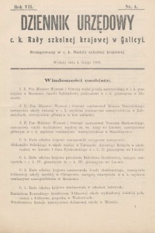 Dziennik Urzędowy c. k. Rady szkolnej krajowej w Galicyi. 1903, nr 4