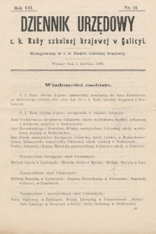 Dziennik Urzędowy c. k. Rady szkolnej krajowej w Galicyi. 1903, nr 11