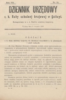 Dziennik Urzędowy c. k. Rady szkolnej krajowej w Galicyi. 1903, nr 24