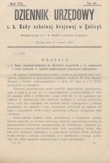 Dziennik Urzędowy c. k. Rady szkolnej krajowej w Galicyi. 1903, nr 28