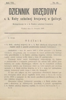 Dziennik Urzędowy c. k. Rady szkolnej krajowej w Galicyi. 1903, nr 33