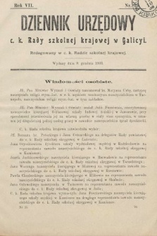 Dziennik Urzędowy c. k. Rady szkolnej krajowej w Galicyi. 1903, nr 35