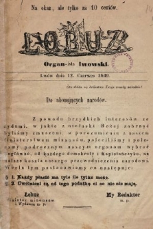 Łobuz : organ-ista lwowski. 1869, numer na okaz 