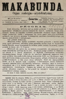Makabunda : organ reakcyjno-artystyczny. 1868, ćw. 1
