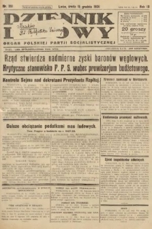 Dziennik Ludowy : organ Polskiej Partji Socjalistycznej. 1926, nr 291