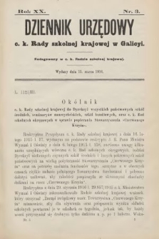 Dziennik Urzędowy C. K. Rady Szkolnej Krajowej w Galicyi. 1916, nr 3