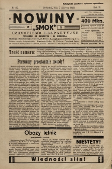 Nowiny „Smok” : czasopismo bezpartyjne. 1923, nr 27