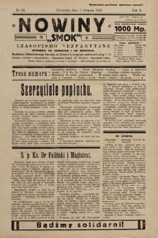 Nowiny „Smok” : czasopismo bezpartyjne. 1923, nr 43