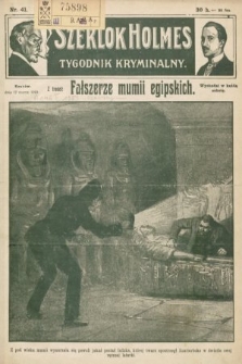 Szerlok Holmes : tygodnik kryminalny. 1910, nr 41