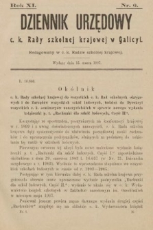 Dziennik Urzędowy C. K. Rady Szkolnej Krajowej w Galicyi. 1907, nr 6