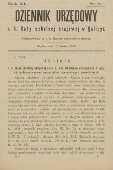 Dziennik Urzędowy C. K. Rady Szkolnej Krajowej w Galicyi. 1907, nr 8