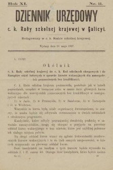 Dziennik Urzędowy C. K. Rady Szkolnej Krajowej w Galicyi. 1907, nr 11