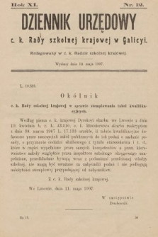 Dziennik Urzędowy C. K. Rady Szkolnej Krajowej w Galicyi. 1907, nr 12