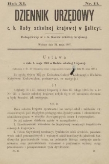 Dziennik Urzędowy C. K. Rady Szkolnej Krajowej w Galicyi. 1907, nr 13