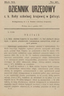 Dziennik Urzędowy C. K. Rady Szkolnej Krajowej w Galicyi. 1907, nr 28